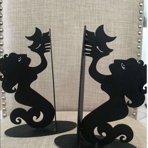 Starbucks Siren Mermaid Bookends - new with tags... Black